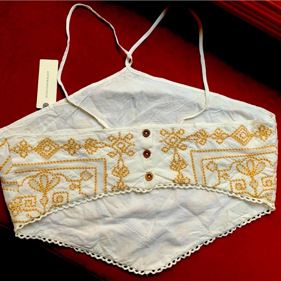 Anthropologie Embroidered Cropped Top. Size: 8. NWT - Picture 4 of 5
